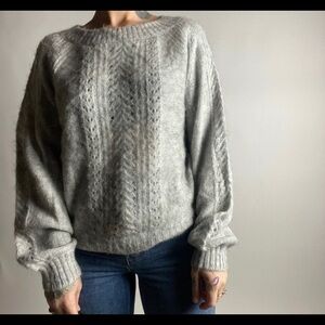 Point Sur for J.Crew Mohair Blend Sweater Lt Gray Sz XS Sezane-esque